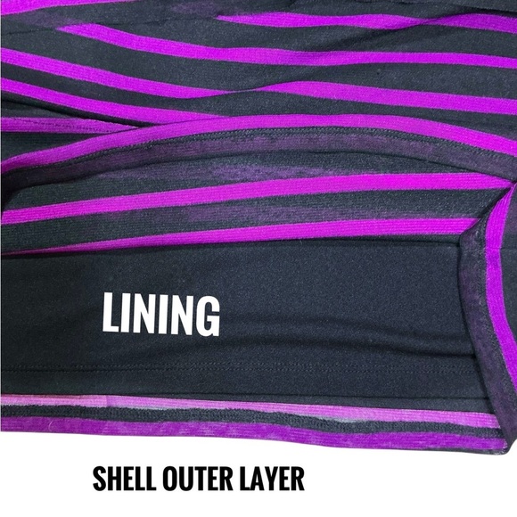 Dana Buchman Tunic Top Sheer Waterfall Layers 3/4 Sleeve Purple Black Women XL - Picture 9 of 16